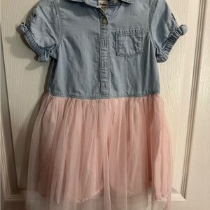 OshKosh B'gosh Light Blue and Pink Tulle Dress